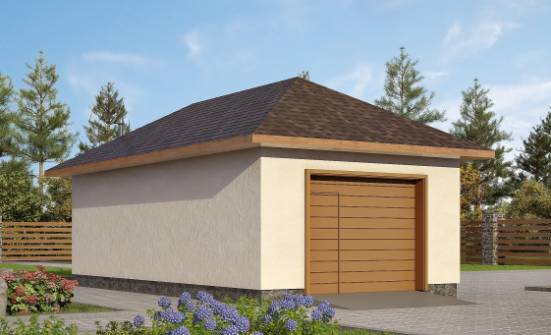 040-001-П Проект гаража из блока Окуловка | Проекты одноэтажных домов от House Expert