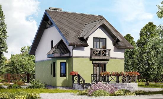 120-003-П Проект двухэтажного дома с мансардой, уютный загородный дом из пеноблока Великий Новгород | Проекты домов от House Expert