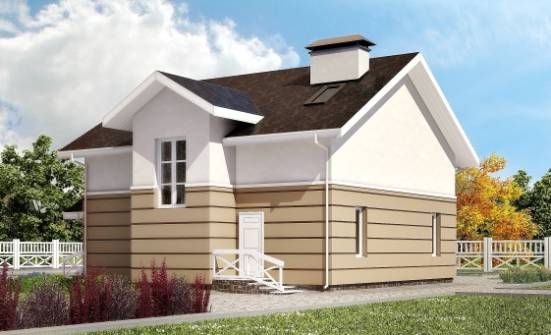 155-009-П Проект двухэтажного дома с мансардой, доступный домик из твинблока Валдай | Проекты домов от House Expert