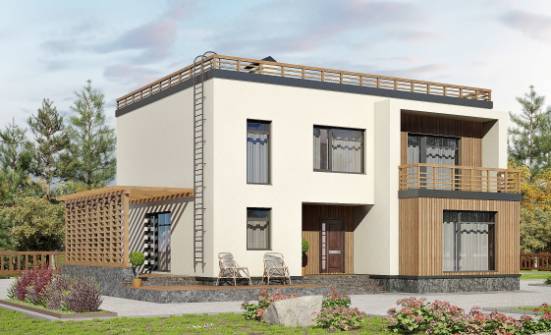 215-002-Л Проект двухэтажного дома, средний дом из газосиликатных блоков Боровичи | Проекты домов от House Expert