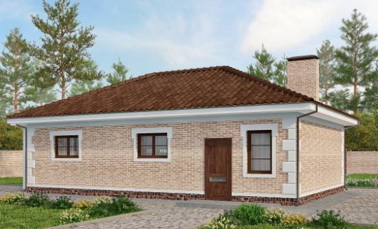 070-005-П Проект гаража из кирпича Малая Вишера | Проекты одноэтажных домов от House Expert