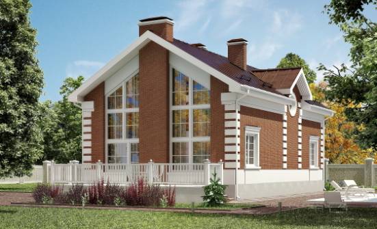 160-009-П Проект двухэтажного дома с мансардным этажом, небольшой домик из поризованных блоков Пестово | Проекты домов от House Expert