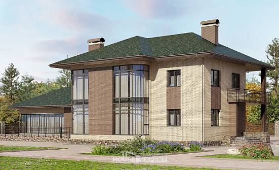 305-003-П Проект двухэтажного дома, современный дом из арболита Боровичи | Проекты домов от House Expert
