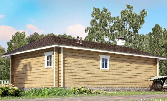 095-001-Л Проект одноэтажного дома, бюджетный домик из дерева Малая Вишера | Проекты одноэтажных домов от House Expert
