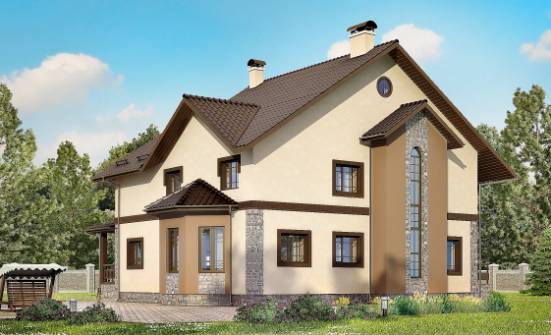 265-003-Л Проект двухэтажного дома, современный домик из бризолита Великий Новгород | Проекты домов от House Expert