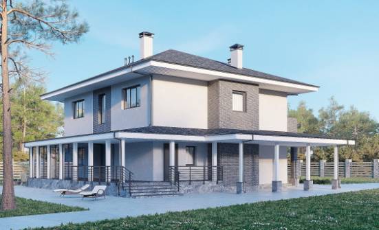 250-004-Л Проект двухэтажного дома, уютный коттедж из бризолита Окуловка | Проекты домов от House Expert