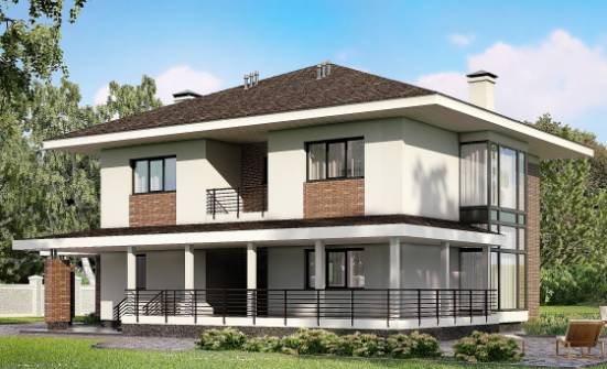 275-002-П Проект двухэтажного дома, гараж, огромный дом из кирпича Боровичи | Проекты домов от House Expert