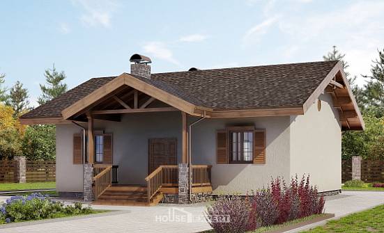090-002-Л Проект одноэтажного дома, небольшой домик из кирпича Великий Новгород | Проекты домов от House Expert