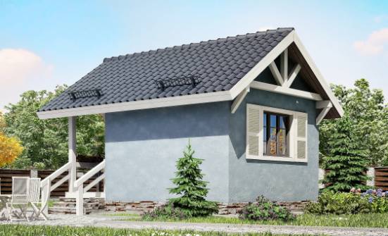 020-001-П Проект одноэтажного дома, доступный дом из бревен Старая Русса | Проекты домов от House Expert