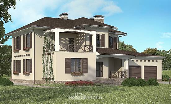 285-002-П Проект двухэтажного дома, гараж, огромный домик из кирпича Старая Русса | Проекты домов от House Expert