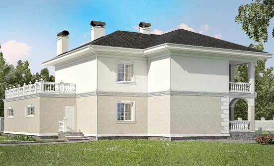 340-002-П Проект двухэтажного дома и гаражом, большой дом из кирпича Валдай | Проекты домов от House Expert