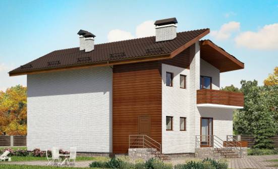 180-009-П Проект двухэтажного дома мансардой, средний дом из кирпича Пестово | Проекты домов от House Expert