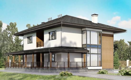 245-001-П Проект двухэтажного дома, простой коттедж из бризолита Валдай | Проекты домов от House Expert
