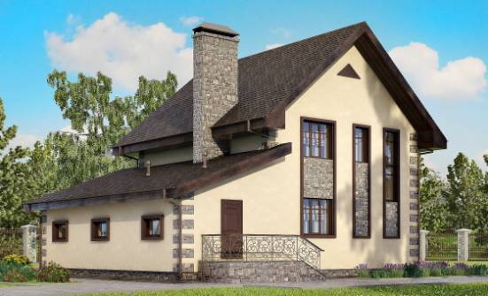 160-004-П Проект двухэтажного дома, гараж, доступный домик из твинблока Великий Новгород | Проекты домов от House Expert