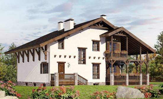 400-004-П Проект трехэтажного дома с мансардой, гараж, огромный коттедж из кирпича Старая Русса | Проекты домов от House Expert