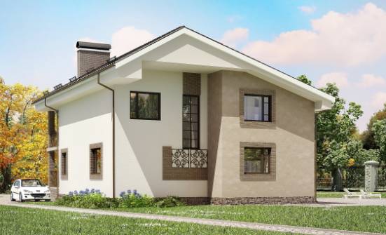 210-003-П Проект двухэтажного дома мансардой, красивый домик из керамзитобетонных блоков Старая Русса | Проекты домов от House Expert