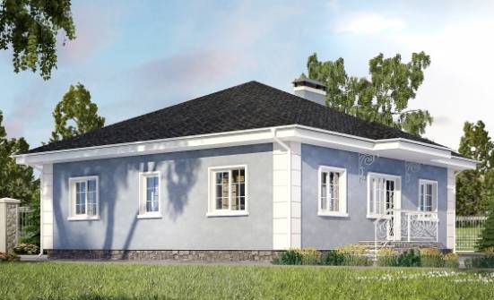 100-001-П Проект одноэтажного дома, экономичный домик из твинблока Малая Вишера | Проекты домов от House Expert