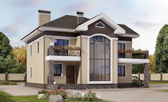 200-006-П Проект двухэтажного дома, средний коттедж из кирпича Малая Вишера | Проекты домов от House Expert