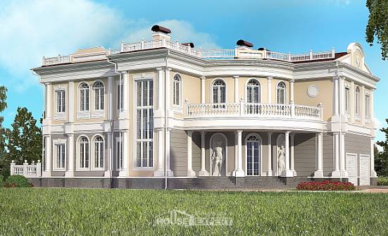 505-001-П Проект двухэтажного дома, гараж, огромный домик из блока Великий Новгород | Проекты домов от House Expert