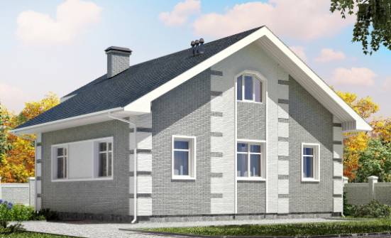 115-001-Л Проект двухэтажного дома с мансардным этажом, уютный коттедж из твинблока Малая Вишера | Проекты домов от House Expert