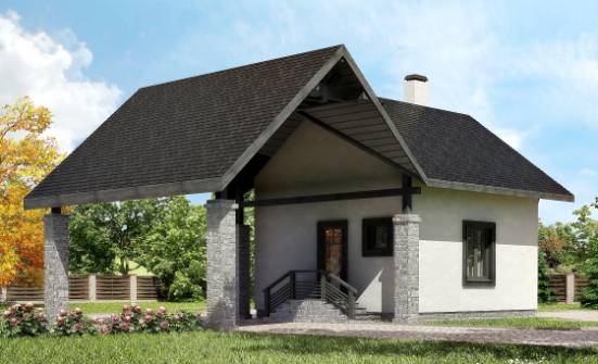 060-001-П Проект двухэтажного дома мансардой и гаражом, красивый дом из твинблока Великий Новгород | Проекты домов от House Expert