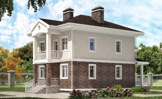 120-001-Л Проект трехэтажного дома, компактный коттедж из газобетона Старая Русса | Проекты домов от House Expert