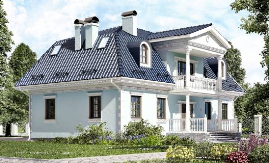 210-004-Л Проект двухэтажного дома мансардой, уютный дом из твинблока Окуловка | Проекты домов от House Expert