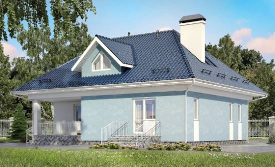 200-002-П Проект двухэтажного дома мансардой, простой дом из твинблока Боровичи | Проекты домов от House Expert