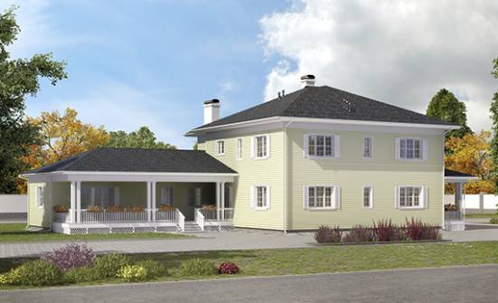 410-002-Л Проект двухэтажного дома, гараж, красивый дом из бризолита Боровичи | Проекты домов от House Expert