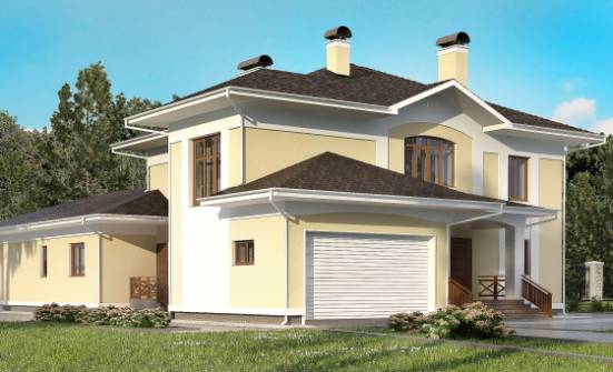 375-002-Л Проект двухэтажного дома и гаражом, просторный дом из кирпича Валдай | Проекты домов от House Expert