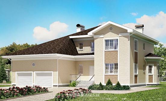 335-001-Л Проект двухэтажного дома, гараж, огромный загородный дом из кирпича Боровичи | Проекты домов от House Expert