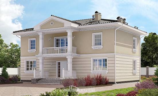 210-005-Л Проект двухэтажного дома, средний коттедж из газобетона Боровичи | Проекты домов от House Expert