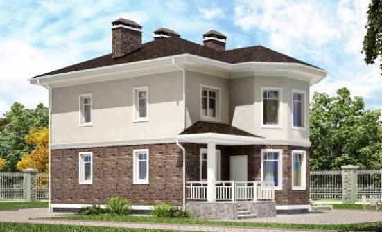 120-001-Л Проект трехэтажного дома, компактный коттедж из газобетона Старая Русса | Проекты домов от House Expert