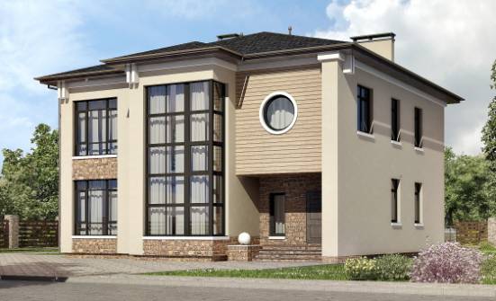 300-005-Л Проект двухэтажного дома, уютный загородный дом из кирпича Боровичи | Проекты домов от House Expert