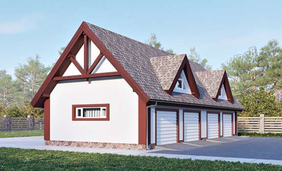 145-002-Л Проект гаража из пеноблока Боровичи | Проекты домов от House Expert