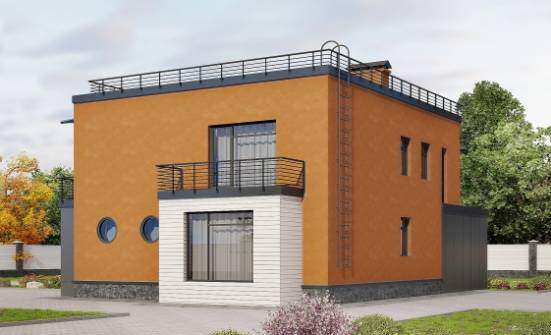 260-002-Л Проект двухэтажного дома, гараж, красивый загородный дом из теплоблока Окуловка | Проекты домов от House Expert