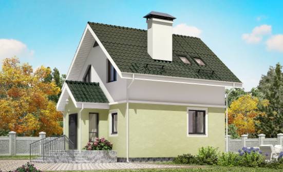 070-001-П Проект двухэтажного дома с мансардным этажом, классический домик из арболита Великий Новгород | Проекты домов от House Expert