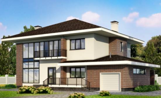 275-002-П Проект двухэтажного дома, гараж, огромный дом из кирпича Боровичи | Проекты домов от House Expert