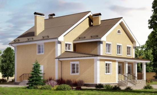 320-003-Л Проект двухэтажного дома, классический загородный дом из арболита Малая Вишера | Проекты домов от House Expert