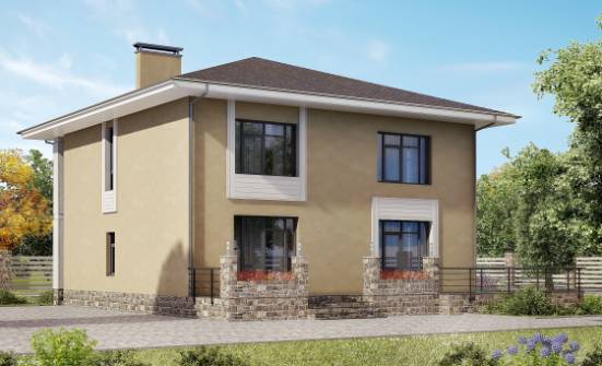 180-015-Л Проект двухэтажного дома, компактный домик из газосиликатных блоков Пестово | Проекты домов от House Expert