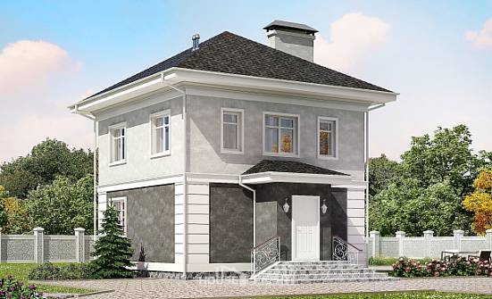 090-003-П Проект двухэтажного дома, современный коттедж из газосиликатных блоков Великий Новгород | Проекты домов от House Expert
