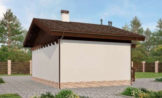 040-003-П Проект бани из керамзитобетонных блоков Боровичи | Проекты одноэтажных домов от House Expert