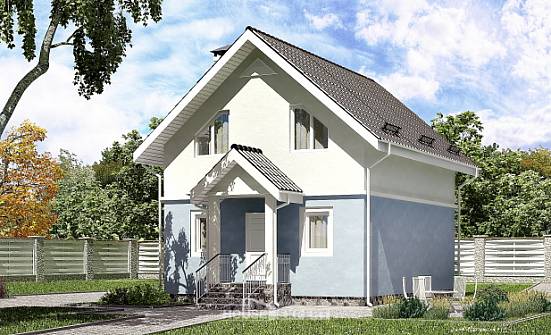 095-002-П Проект двухэтажного дома мансардой, уютный дом из пеноблока Боровичи | Проекты домов от House Expert