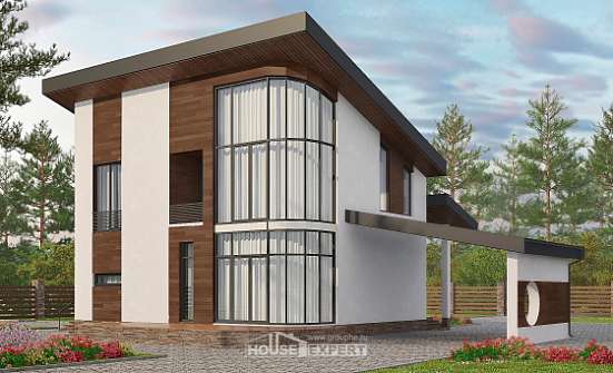 230-001-П Проект двухэтажного дома с мансардным этажом, красивый домик из кирпича Валдай | Проекты домов от House Expert