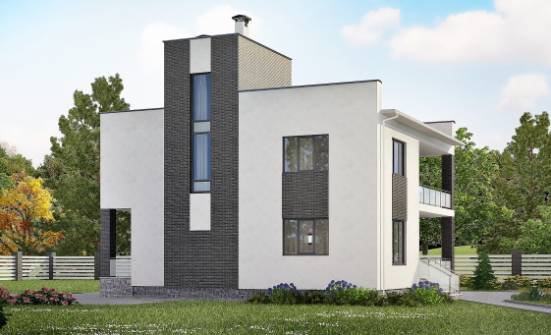 225-001-П Проект двухэтажного дома, простой коттедж из блока Окуловка | Проекты домов от House Expert