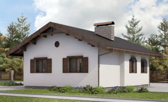 090-002-П Проект одноэтажного дома, бюджетный загородный дом из кирпича Валдай | Проекты домов от House Expert