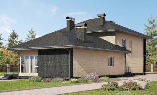 305-003-Л Проект двухэтажного дома, классический дом из бризолита Малая Вишера | Проекты домов от House Expert