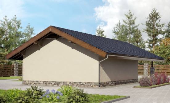 060-005-П Проект гаража из кирпича Старая Русса | Проекты одноэтажных домов от House Expert