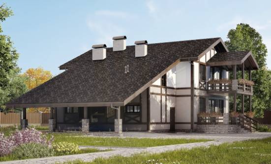 250-002-П Проект двухэтажного дома мансардой и гаражом, классический дом из кирпича Великий Новгород | Проекты домов от House Expert
