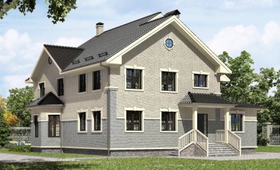 300-004-П Проект двухэтажного дома, красивый загородный дом из бризолита Малая Вишера | Проекты домов от House Expert